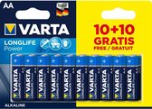 Varta Longlife Power AA Alkaline Batterijen 20 Stuks