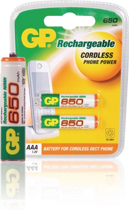 Om toestemming te geven Meenemen professioneel GP GP-NIMH-AAA-01 Oplaadbare Nimh Batterij Aaa 1.2 V 650 Mah 2-blister |  bol.com
