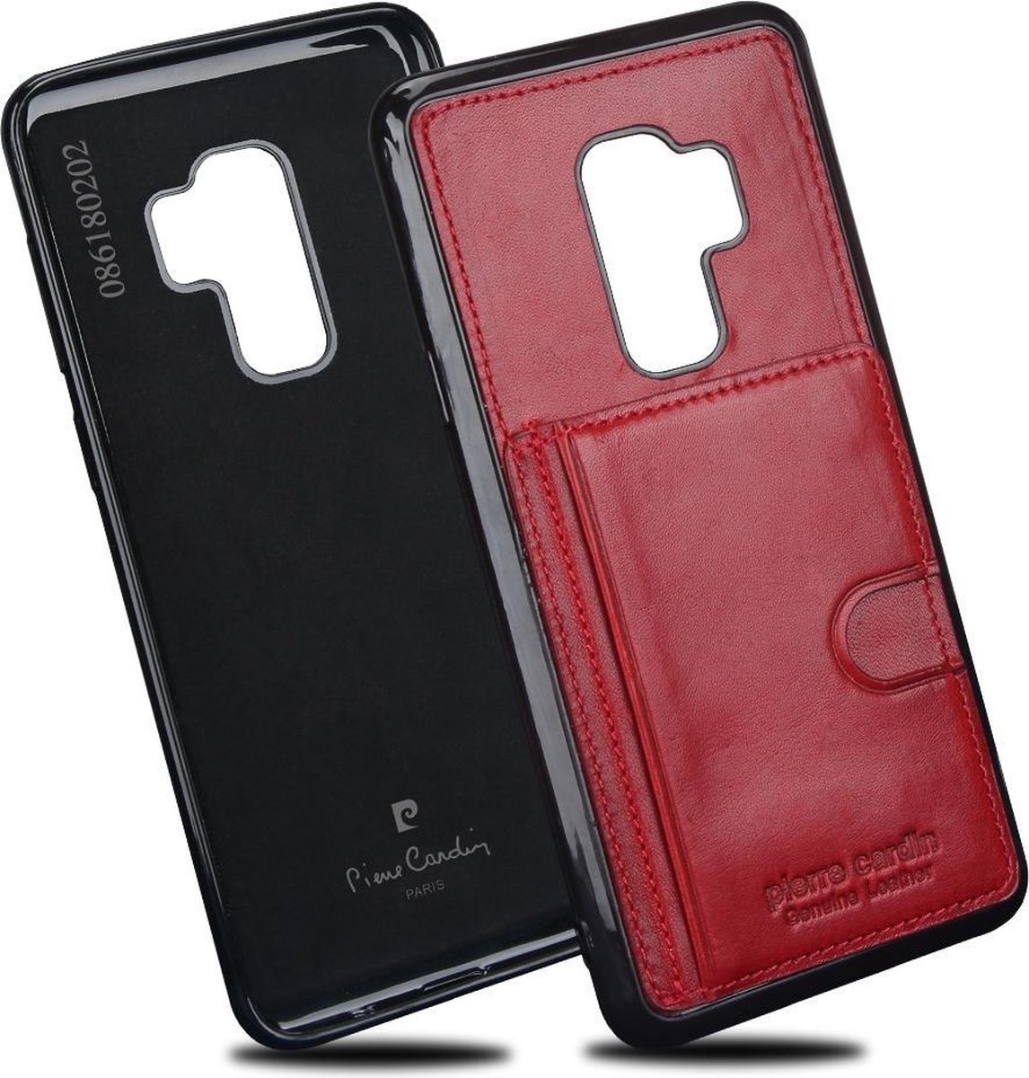 Rood hoesje van Pierre Cardin - Backcover - Stijlvol - Leer - Galaxy S9 Plus - Luxe cover
