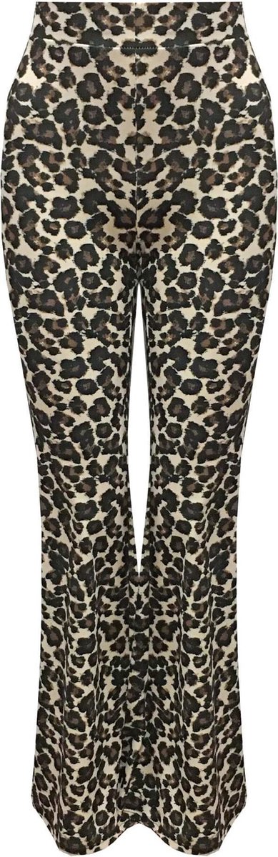 Dames Flared broek-leopard print | bol.com