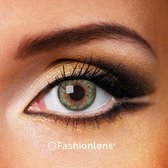 Kleurlenzen - Twist Green - jaarlenzen met lenshouder - groene contactlenzen Fashionlens®