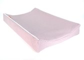 Robin Little - Aankleedkussenhoes Wafel met kant - Dusty Pink/ Roze