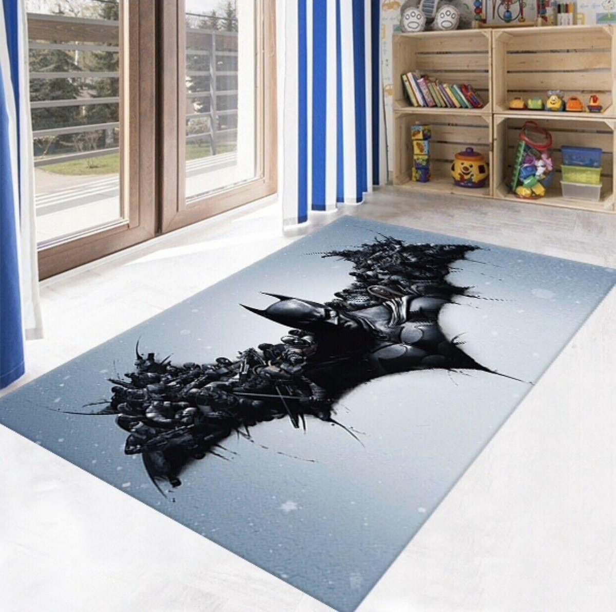 Herms Kinderkamer Vloerkleed - Antislip - Batman Patroon - 150x230 cm |  bol.com