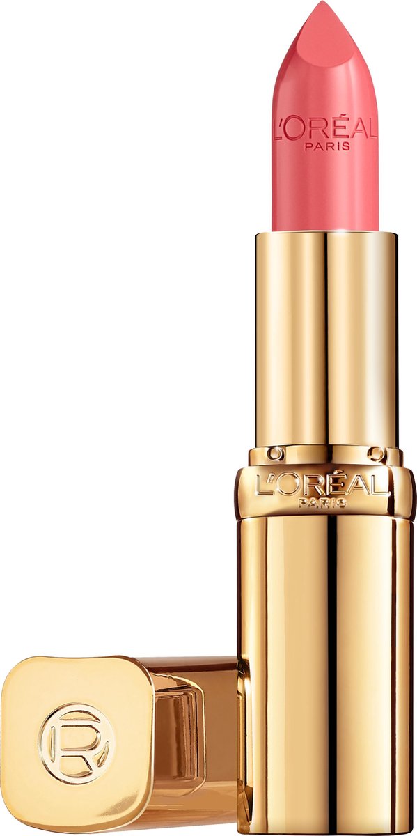 L’Oréal Paris Color Riche Satin Lipstick - 230 Coral Showroom - Roze - Verzorgende lippenstift met arganolie voor een co...
