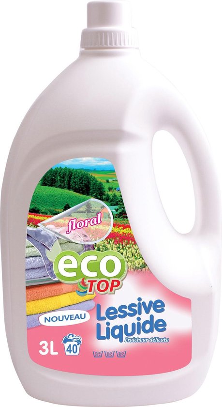 Eco Top vloeibaar wasmiddel Floral 3L Wit & Gekleurd | bol.com