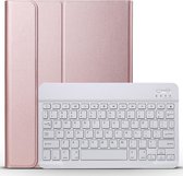 Shop4 - iPad Pro 11 (2022 / 2021 / 2020) Toetsenbord Hoes - Bluetooth Keyboard Cover Rosé Goud