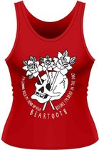 Beartooth Tanktop -L- Flower Skull Rood