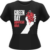 Tshirt Femme Green Day -XL- American Idiot Noir