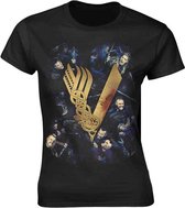 Vikings Dames Tshirt -XXL- Fight Zwart