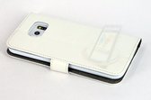 Wit hoesje voor de Galaxy S6 Edge Book Case - Pasjeshouder - Magneetsluiting (G925)