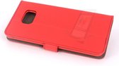 Rood hoesje voor Samsung Galaxy S6 Edge Plus - Book Case - Pasjeshouder - Magneetsluiting (G928T)