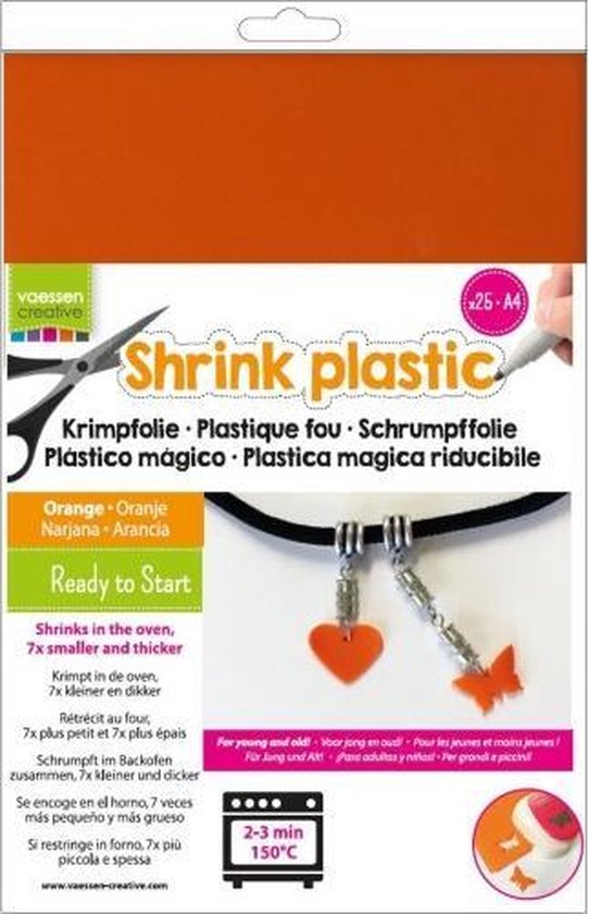 Bol Com Vaessen Creative Shrink Plastic Orange 25x