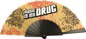 MUSIC IS MY DRUG - Waaier - Goud - Handwaaier - Waaier Spaanse - Spaanse Waaier - Festival Waaier