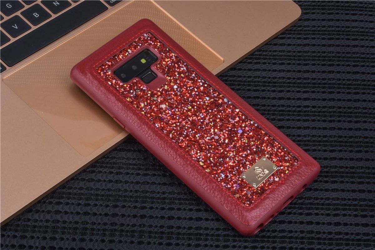UNIQ Accessory Galaxy Note 9 Hard Case Backcover glitter - Rood (N960F)