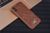 UNIQ Accessory iPhone Xs Kunstleer Hard Case Back cover - Bruin