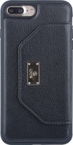 UNIQ Accessory iPhone 7-8 Plus Kunstleer portemonnee Hard Case Back cover - Zwart