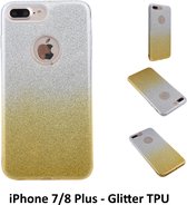 Kleurovergang Goud Glitter TPU Achterkant voor Apple iPhone 7/8 Plus