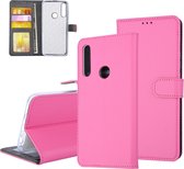 Felroze hoesje Huawei P Smart Z Book Case - Pasjeshouder - Magneetsluiting