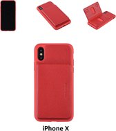 UNIQ Accessory iPhone X Kunstleer Backcover hoesje - Rood