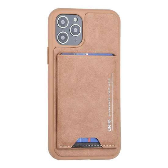 Apple iPhone 11 Pro UNIQ Accessory Groen Backcover hoesje Pasjeshouder - 2 Kijkstanden - Kunstleer