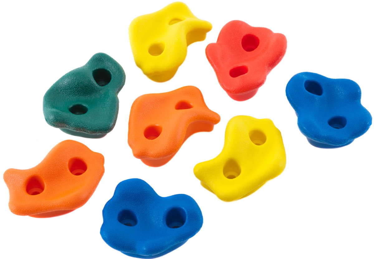 Hörby Bruk Klimgrepen Multicolor 8 Stuks - klimwand - glijbaan- klimrek