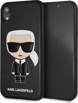 Zwart hoesje van Karl Lagerfeld - Backcover - Cool Karl - iPhone XR - Siliconen rand