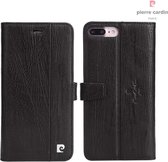 iPhone 8 Plus/7 Plus hoesje - Pierre Cardin - Zwart - Leer