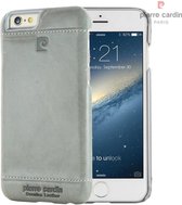 Grijs hoesje van Pierre Cardin - Backcover - Stijlvol - Leer - iPhone 6-6S - Luxe cover