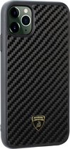 Zwart hoesje van Lamborghini - Backcover - voor de iPhone 11 Pro Max - Lambo Sport - Carbon Fiber