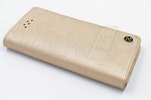 Goud hoesje voor Apple iPhone 6-6S Book Case - Pasjeshouder - Magneetsluiting