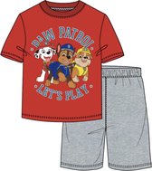 Paw Patrol pyjama rood - grijs - maat 128 / 8 jaar