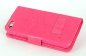 Hoesje voor de iPhone 5-5s-SE - Roze - Book Case - Pasjeshouder - Magneetsluiting