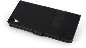 Zwart hoesje Sony Xperia Z4 Book Case - Pasjeshouder - Magneetsluiting
