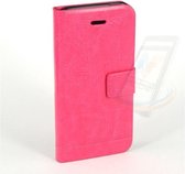 Roze hoesje voor de iPhone 5-5s-SE -Book Case- Pasjeshouder - Magneetsluiting