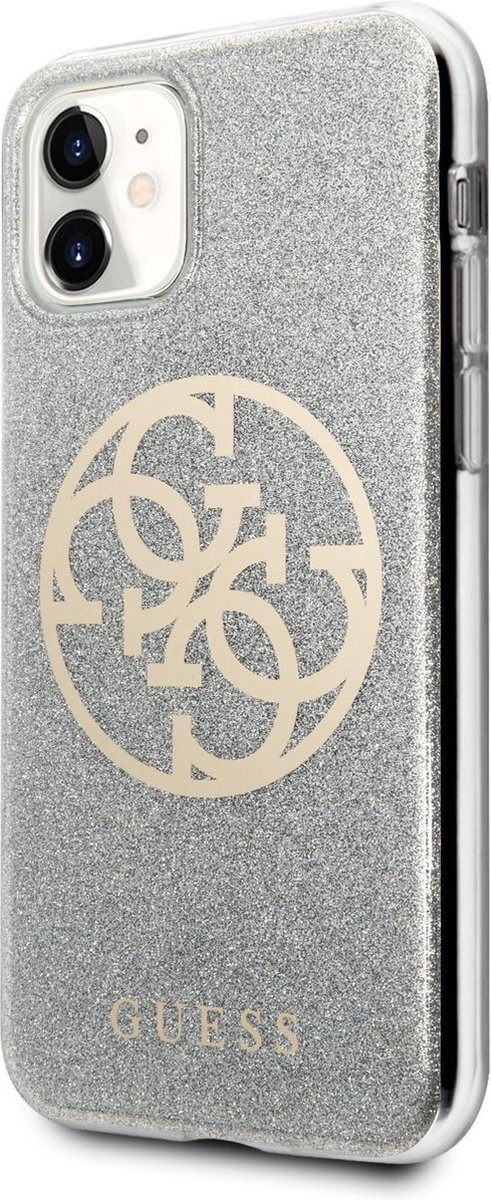 Grijs hoesje van Guess - Backcover - iPhone 11 - GUHCN61PCUGLLG