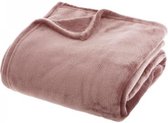 Flanellen fleece plaid Roze – XL 180 x 230 cm