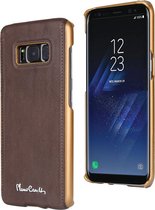 Bruin hoesje van Pierre Cardin - Backcover - Stijlvol - Leer - voor Galaxy S8 Plus - Luxe cover