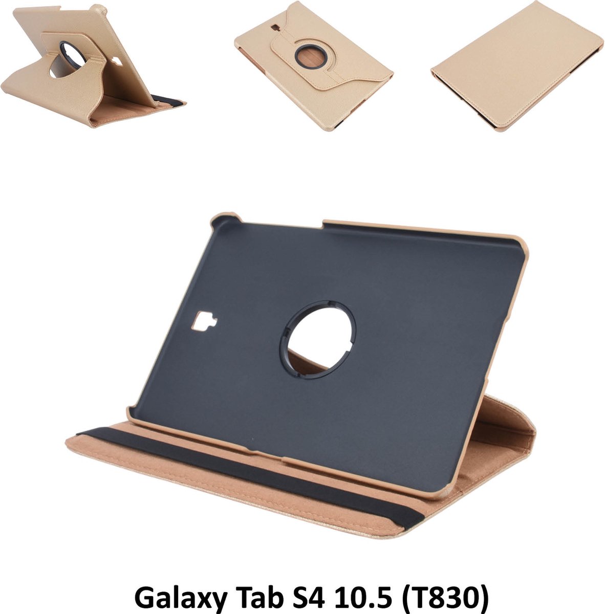 Samsung Galaxy Tab S4 10.5 Draaibare tablethoes Goud voor bescherming van tablet (T830)