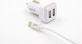 Uniq Accessory Autolader Lightning 2.4A - Wit-