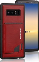 Rood hoesje Pierre Cardin - Backcover - Stijlvol - Leer - Galaxy Note8 - Luxe cover