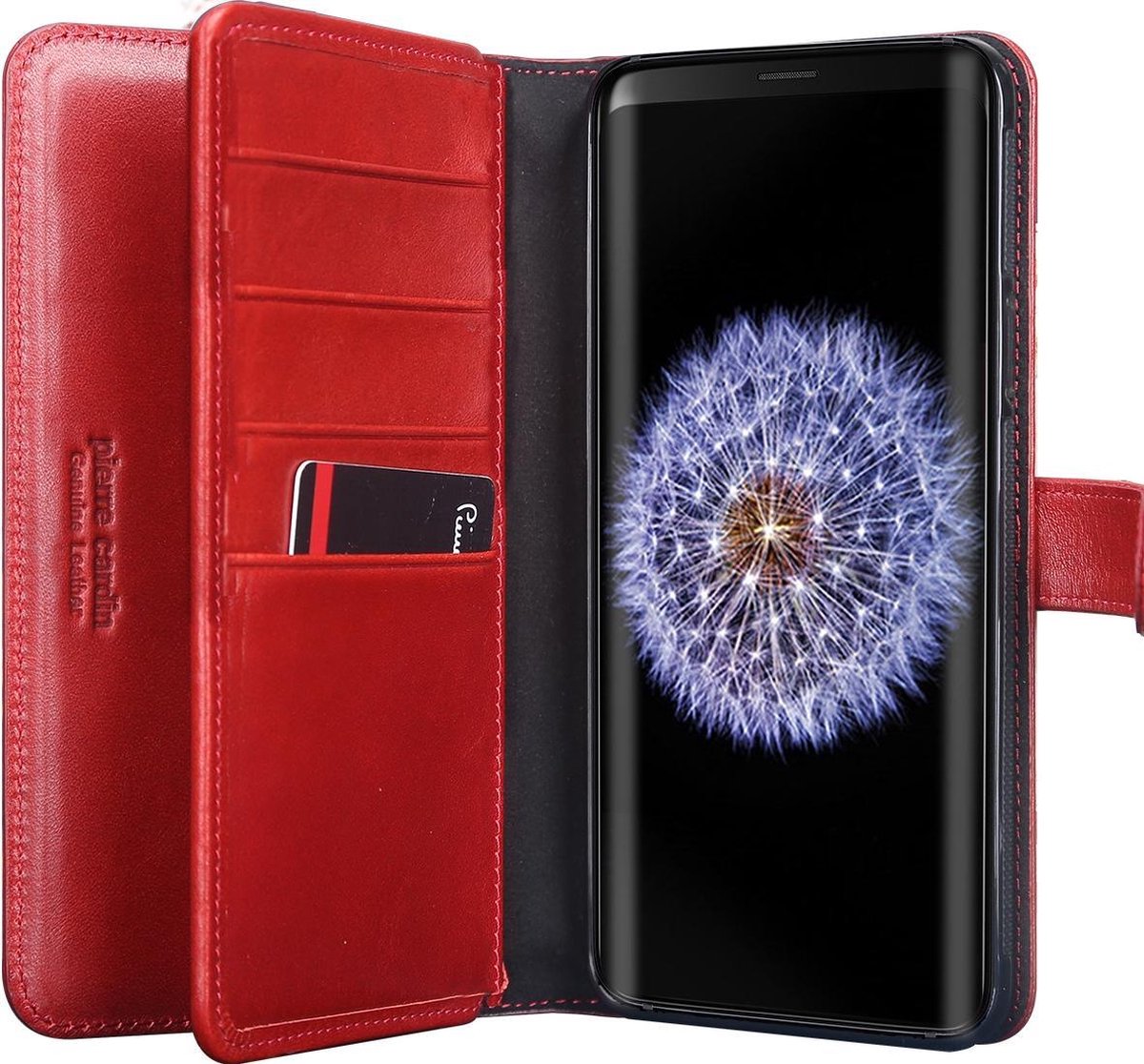 Pierre Cardin Rood hoesje Galaxy S9 Plus - Book Case - Stijlvol - Leer - Luxe cover