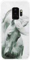 ADEL Siliconen Back Cover Softcase Hoesje Geschikt Voor Samsung Galaxy S9 - Paard Wit