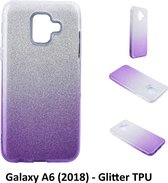 Kleurovergang Paars Glitter TPU Achterkant voor Samsung Galaxy A6 (2018) (A6 2018)