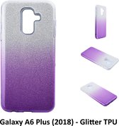 Kleurovergang Paars Glitter TPU Achterkant voor Samsung Galaxy A6 Plus (2018) (A6 Plus 2018)