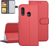 Rood hoesje Samsung Galaxy A40 - Book Case - Pasjeshouder (K10)