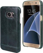 Groen hoesje van Pierre Cardin - Backcover - Stijlvol - Leer - Galaxy S7 - Luxe cover