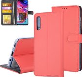 Samsung Galaxy A70 Book Case hoesje - Rood - Pasjeshouder - Magneetsluiting (A705F)