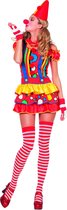 Wilbers & Wilbers - Clown & Nar Kostuum - Funny And Sexy Rood Gele Clown Bubbles - Vrouw - rood,geel - Maat 38 - Carnavalskleding - Verkleedkleding