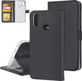 Zwart hoejse Samsung Galaxy A10s Book Case - Pasjeshouder - Magneetsluiting (A107F)