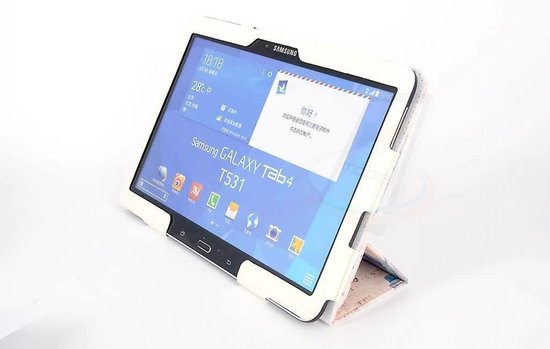 bovenstaand zegevierend Bacteriën Samsung Galaxy Tab 4 10.1 Smart Tablethoes Print voor bescherming van tablet  | bol.com